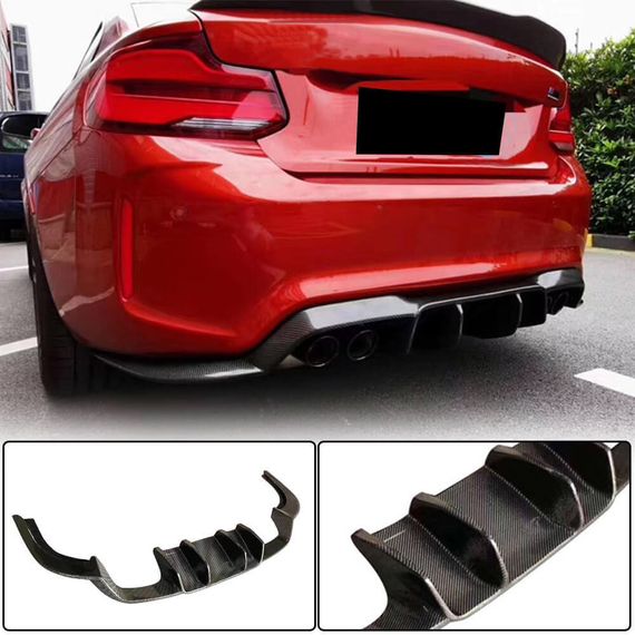 Задний диффузор V1 для F87 M2/M2C, Карбон для BMW 2 серия F22/23 2014-2021 гг