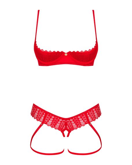 Відкритий комплект Obsessive Ingridia set Червоний XL/2XL | Зображення 4