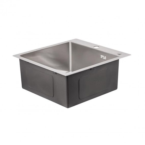 Мойка для кухни интегрированная Lidz Handmade H5050 (LDH5050BRU35375) Brushed Steel 3,0/1,0 мм | Зображення 3