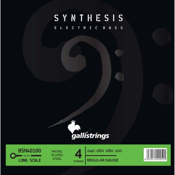 Струни для бас-гітари Gallistrings BSN40100 (.040-.100), Synthesis, REGULAR, Nickel