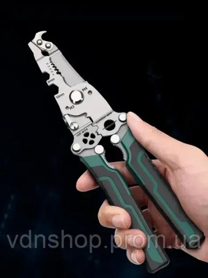 Профессиональные клещи (стрипер) XT-12005 UKC для зачистки и обжима резки проводов | Зображення 6