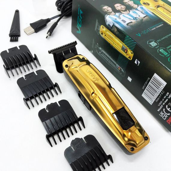 Акумуляторна машинка VGR V-904 для стрижки волосся VGR, машинка з дисплеєм та змінними насадками | Зображення 1