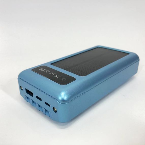 Портативное зарядное устройство на 20000mAh, Power Bank на солнечной батарее, для планшета. JA-212 Цвет: синий | Зображення 2