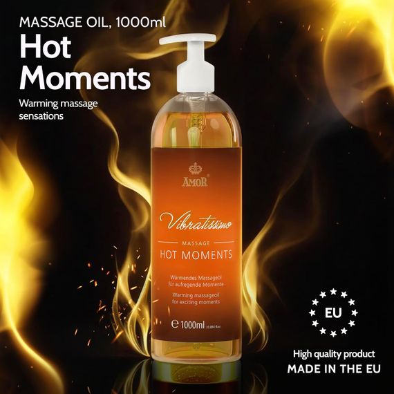 Масажна олія - Vibratissimo Hot Moments, 1000 мл | Зображення 1