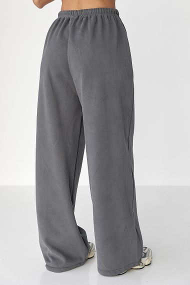 Спортивні штани з плюшевим начісом - темно-сірий цвет, L (є розміри) | Зображення 1