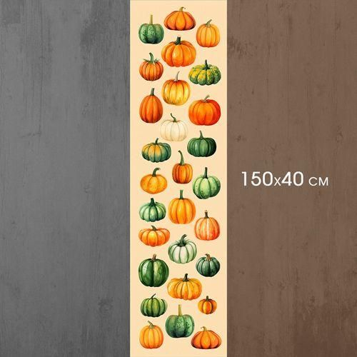 Доріжка на стіл Яскраві гарбузики 150x40 см (DR__24S016) | Зображення 2
