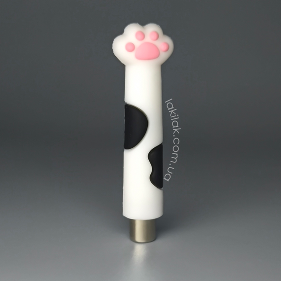 Магнит-цилиндр "Лапка" для гель-лака кошачий глаз (белый) | Зображення 1