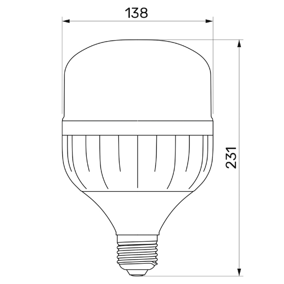 Лампа A138 50W E27 6500К 175-265 V LED Titanum | Зображення 1