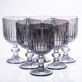 Набір келихів для вина 6 (шт) по 220 (мл) Блакитний HP-19-68