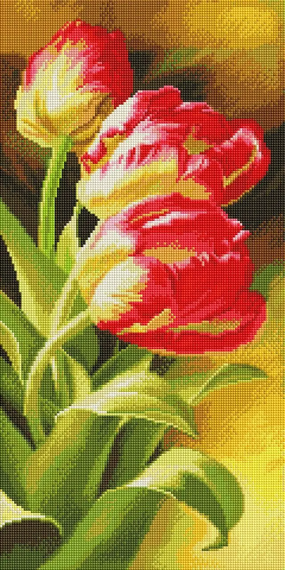 Алмазная мозаика Букет тюльпанов 30х60 см ColorArt TS1302 | Зображення 1