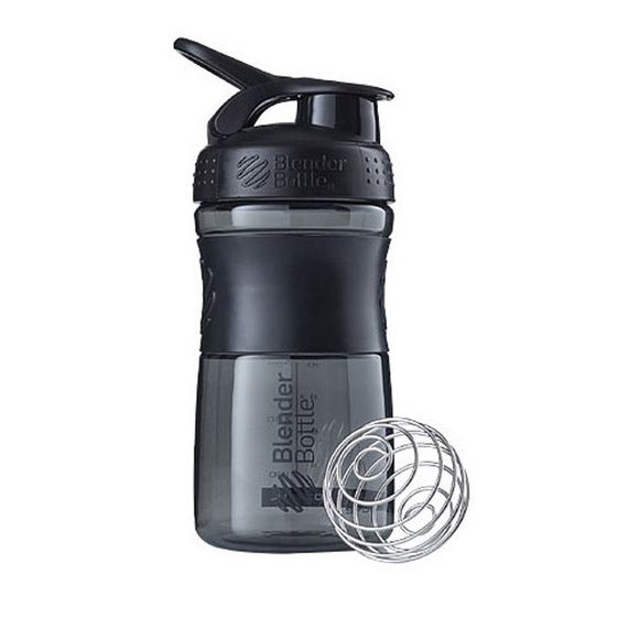 Шейкер спортивний (пляшка) BlenderBottle SportMixer 20oz/590ml Black (Original) | Зображення 1
