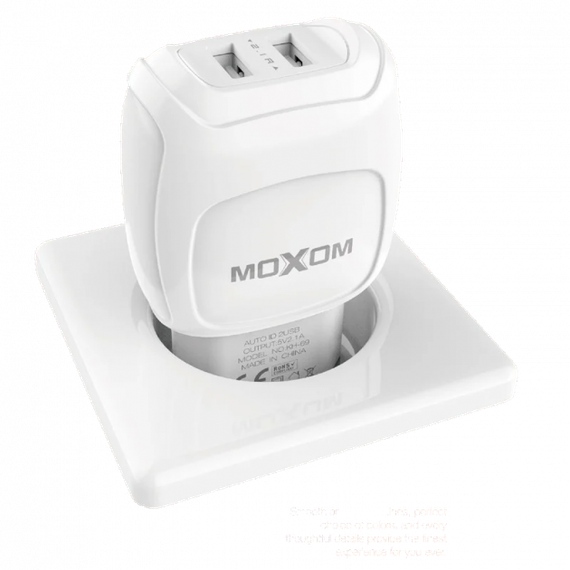 Сетевое зарядное устройство Moxom 2в1 micro 2USB/2.1A (KH-69) | Зображення 3
