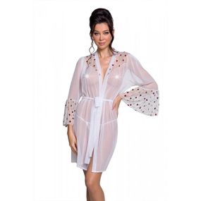 Воздушный пеньюар Passion LOVELIA PEIGNOIR L/XL, black, Белый, L/XL