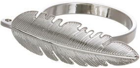 Комплект 6 кілець для серветок "Срібне Перо" Ø4.6х3см, металеві