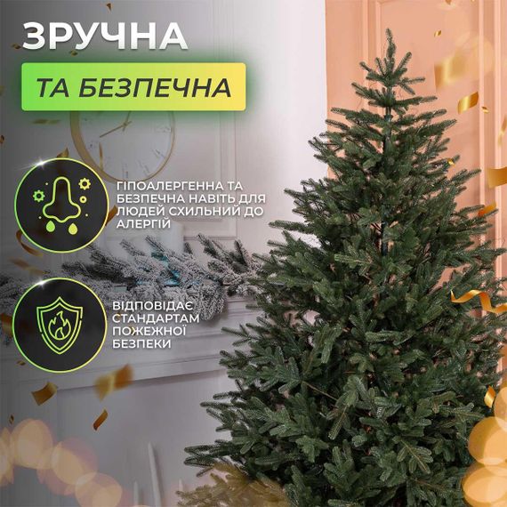 Ялинка штучна 1.8 м Буковинська зелена | Зображення 8