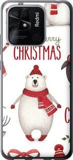 Чохол на Xiaomi Redmi 10C Merry Christmas із силікону FCh_024427