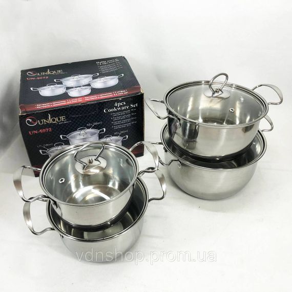 Набір каструль з кришками для кухні Unique, Набір каструль з антипригарним покриттям CY-60 | Зображення 2
