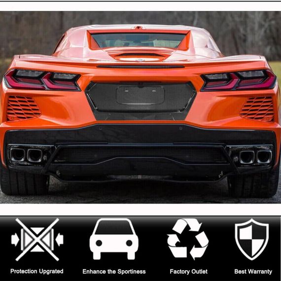 Накладка на кришку багажника Карбон (2019-2022, Карбон) для Chevrolet Corvette C8 2019- рр | Зображення 1