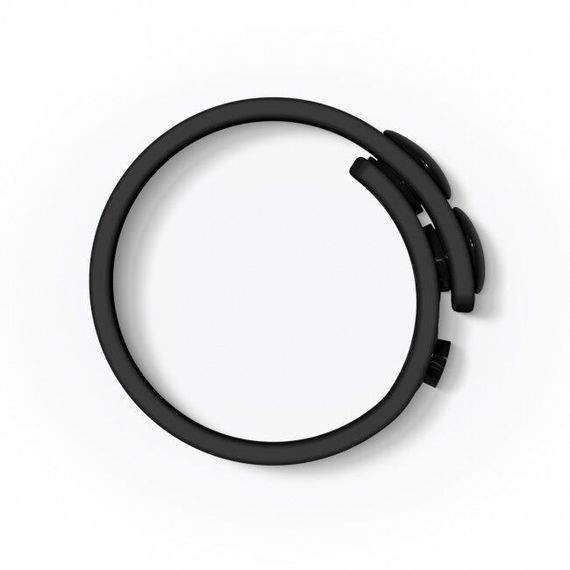Регульоване ерекційне кільце на кнопках Love To Love HERO RING - BLACK ONYX | Зображення 1