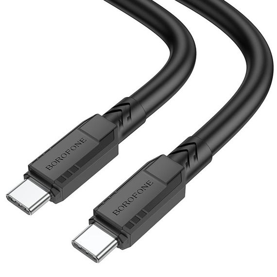 Дата кабель Borofone BX81 Type-C to Type-C 60W (1m) Черный | Зображення 1
