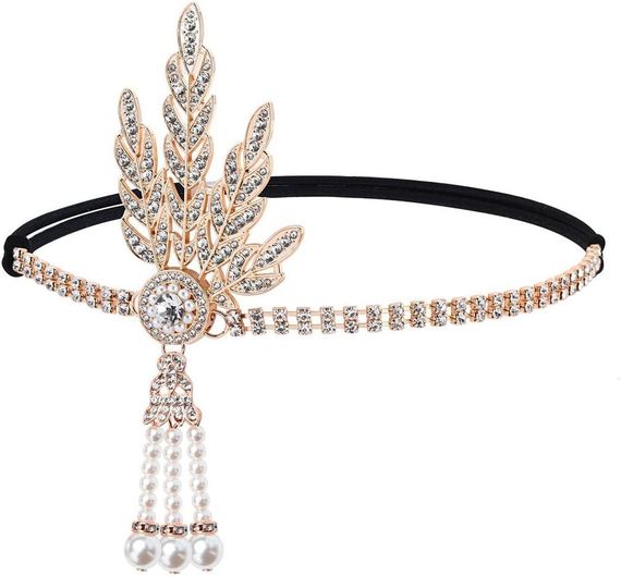 Набір аксесуарів у ретро стилі вечірки Гетсбі 20-х для жінок пов’язка, довгі перчатки, намисто, сережки, браслет, мундштук | Зображення 3