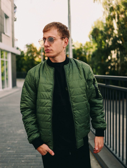 Бомбер Манжет хаки S XXL