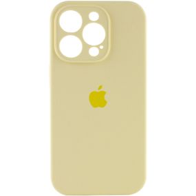 Чехол Silicone Case Full Camera Protective (AA) для Apple iPhone 16 Pro (6.3") Желтый / Mellow Yellow