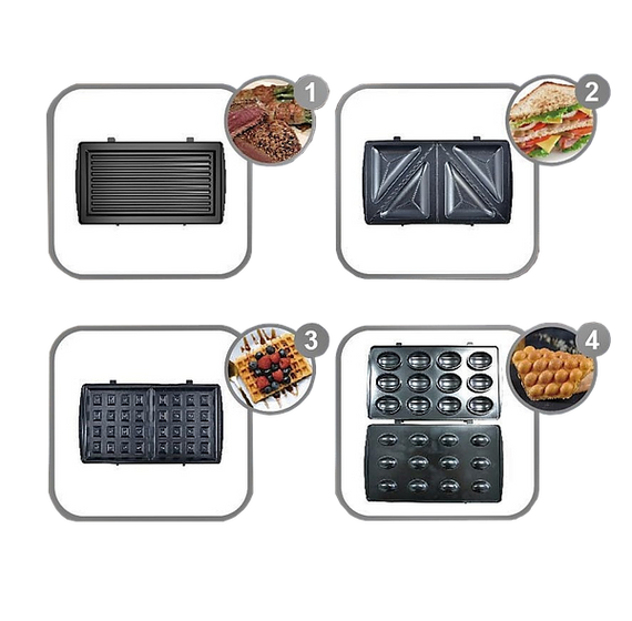 Сендвічниця-гриль 4-в-1 електрична KB-2047