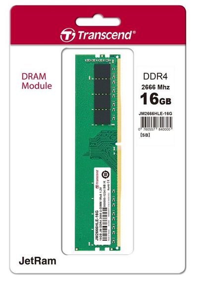 Память ПК Transcend DDR4 16GB 2666 JM2666HLE-16G | Зображення 1