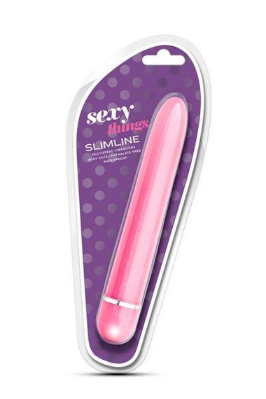 Вибромассажер классический Blush Sexy Things Slimline Vibe многоскоростной, розовый Sex Aura | Зображення 1