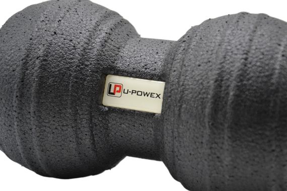 Масажний м'яч подвійний U-POWEX EPP Ball (d8*16cm.) Black | Зображення 5