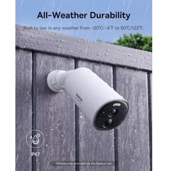 IP-камера відеоспостереження Baseus Security B1 Outdoor Camera 2K White | Зображення 6