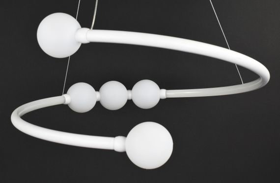 Люстра світлодіодна підвісна LED світильник для квартири на стелю лед 27560 Білий 25-90х60х60 см. | Зображення 5