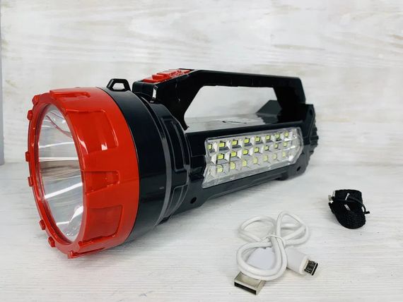 Світлодіодний ручний ліхтар прожектор акумуляторний, потужний ліхтарик ручний