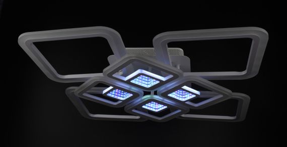 Люстра світлодіодна стельова LED світильник для квартири на стелю лед з пультом 26031 Білий 11х59х59 см. | Зображення 5