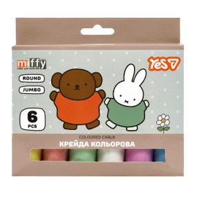 Мел цветной круглый Yes JUMBO Miffy 400570 6 цветов