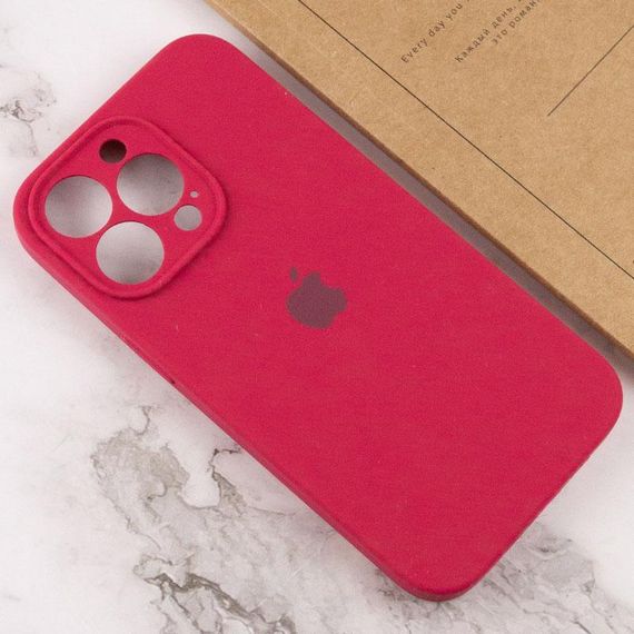 Чохол Silicone Case Full Camera Protective (AA) для Apple iPhone 13 Pro (6.1") Червоний / Rose Red | Зображення 3