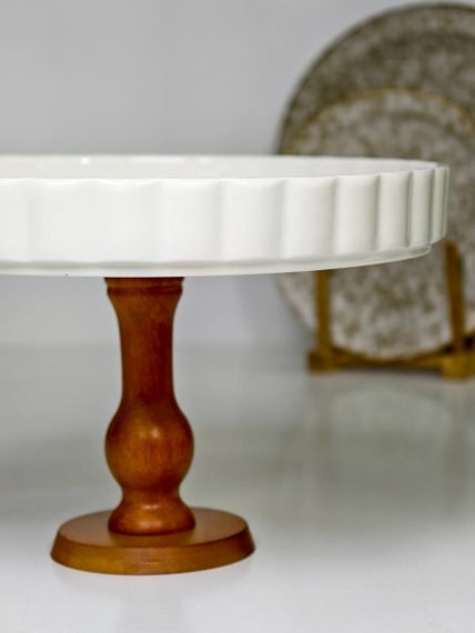 Тортовниця OLens White kitchen 8030-324 17.5х27.2 см біла | Зображення 1