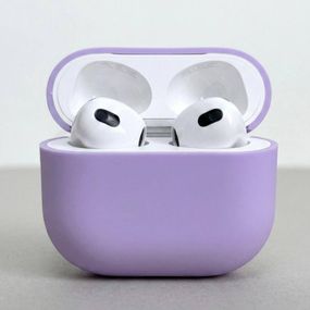 Силіконовий чохол для навушників pods 4 (Бузковий)