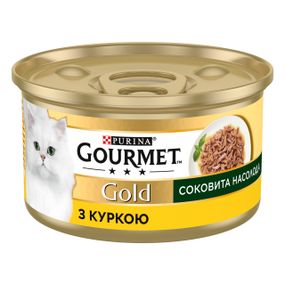Влажный корм для котов с курицей в соусе Gourmet Gold, 85 гр