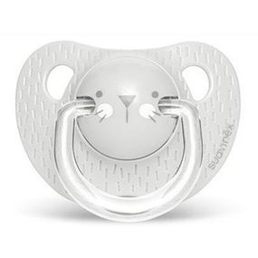 Пустышка Suavinex Hygge анатом.Уютные истории 18+ мес. серая (306578)