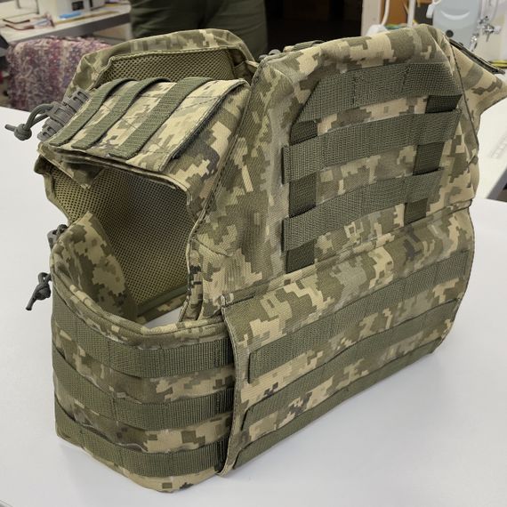 Плитоноска Plate Carrier зі швидким скиданням IRR Cordura 500 D Піксель ММ-14 (olive) | Зображення 1