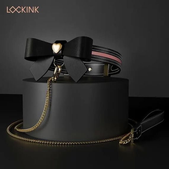 Нашийник з повідцем LOCKINK SEVANDA Love Heart Butterfly Leather Collar Set Чорний One Size | Зображення 9