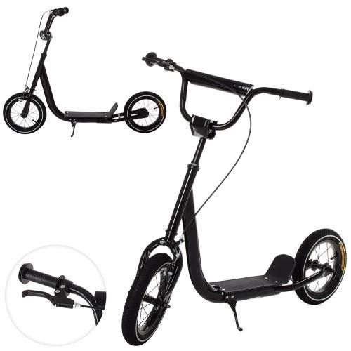 Самокат великі два колеса SR 2-046 з ручним гальмом  Чорний