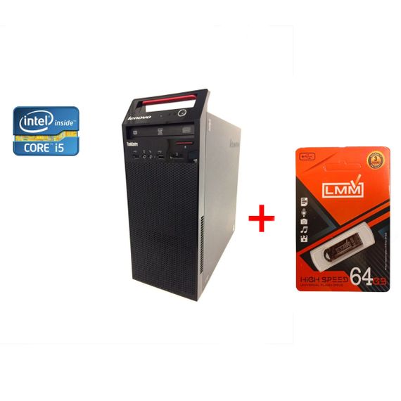 ПК Lenovo ThinkCentre E73 Tower / Intel Core i5-4590 (4 ядра по 3.3 - 3.7 GHz) / 8 GB DDR3 / 500 GB HDD / Intel HD Graphics 4600 / DVD-RW б/в + Подарунок Флеш-накопичувач USB 64 GB