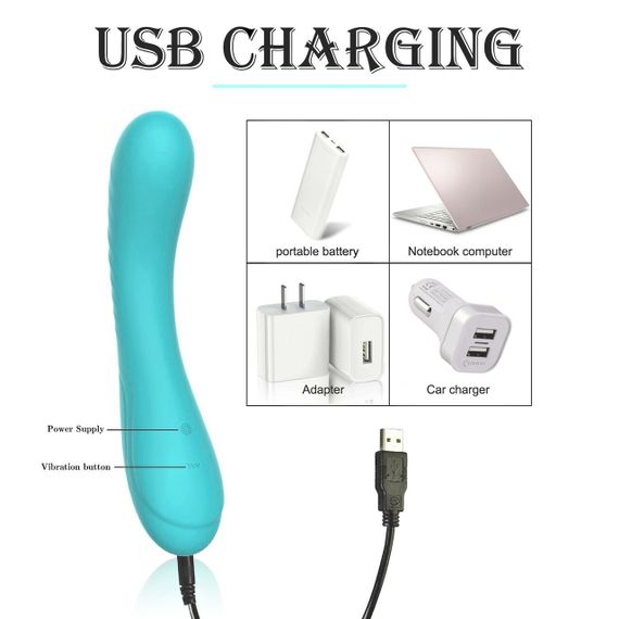 Вибратор Turquoise lover 10 режимов вибрации цвет бирюзовый Sex Aura | Зображення 2