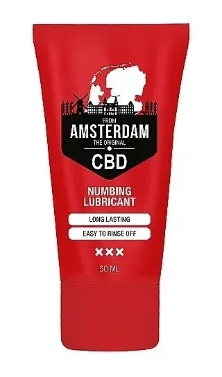 Вагинальный гель на водной основе с пролонгирующим эффектом Original CBD from Amsterdam - Numbing Lubricantl, 50 ml Sex Aura | Зображення 1