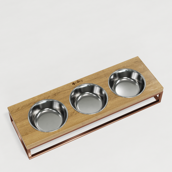 Миски на подставке для котов и маленьких собак Hollky Base Bar (3 × 0,45 л) Bar-54187-GLNT | Зображення 4