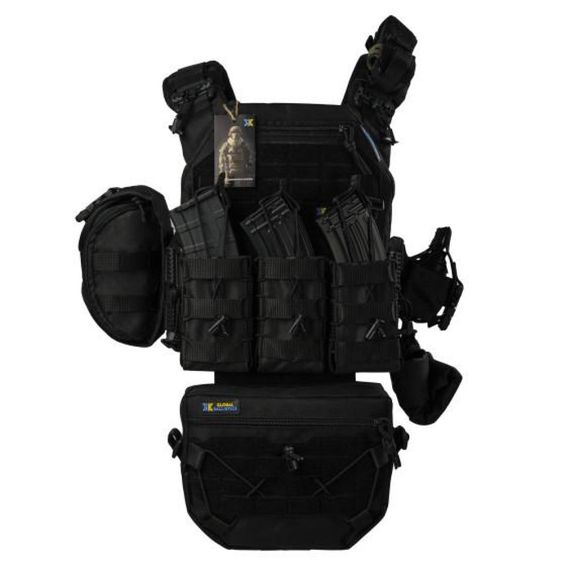 плитоноска Warmor Gen.3 Pro Max + 9 підсумків чорний | Зображення 5
