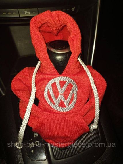 Чохол кофта Худі аксесуар на КПП  Car Hoodie фольцваген Volkswagen червоний подарунок автомобілісту 10070